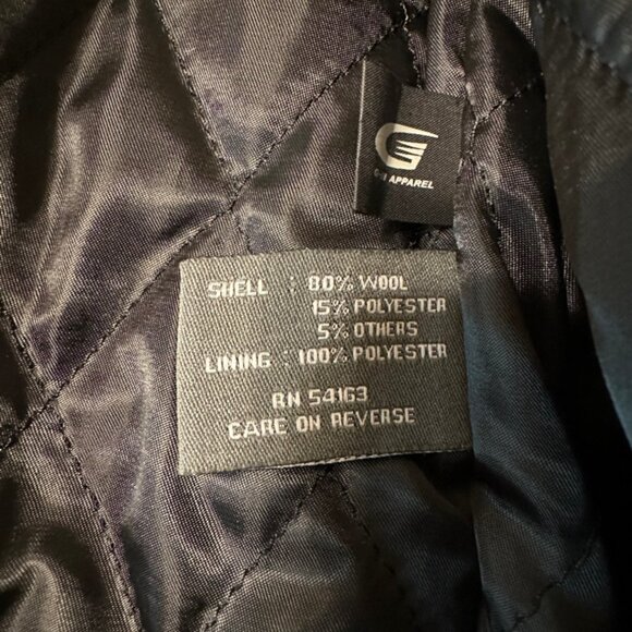 Kenneth Cole Reaction Wool Blend Size L Black Pea Coat Dry Clean - Picture 4 of 10